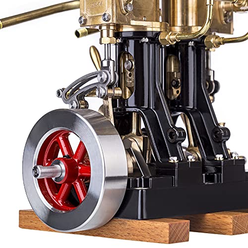 SESAY LS2-14 Dampfmaschine Modell, Retro Dual Zylinder Engine Kit, Steam Motor für 80cm+ Dampfschiff (ohne Kessel… – Bild 7