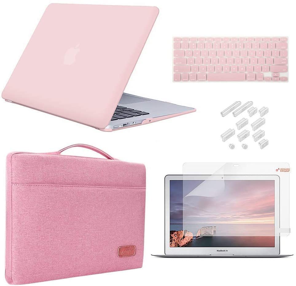 iCasso MacBook Air 13 inch Case 2010-2017 Release Model A1369/A1466 Bundle Set, Plastic Hard Case Shell, Sleeve Bag, Screen Protector, Keyboard Cover and Dust Plug - Pink (B0BVFL4C58) Amazon Price History, Amazon Price Tracker