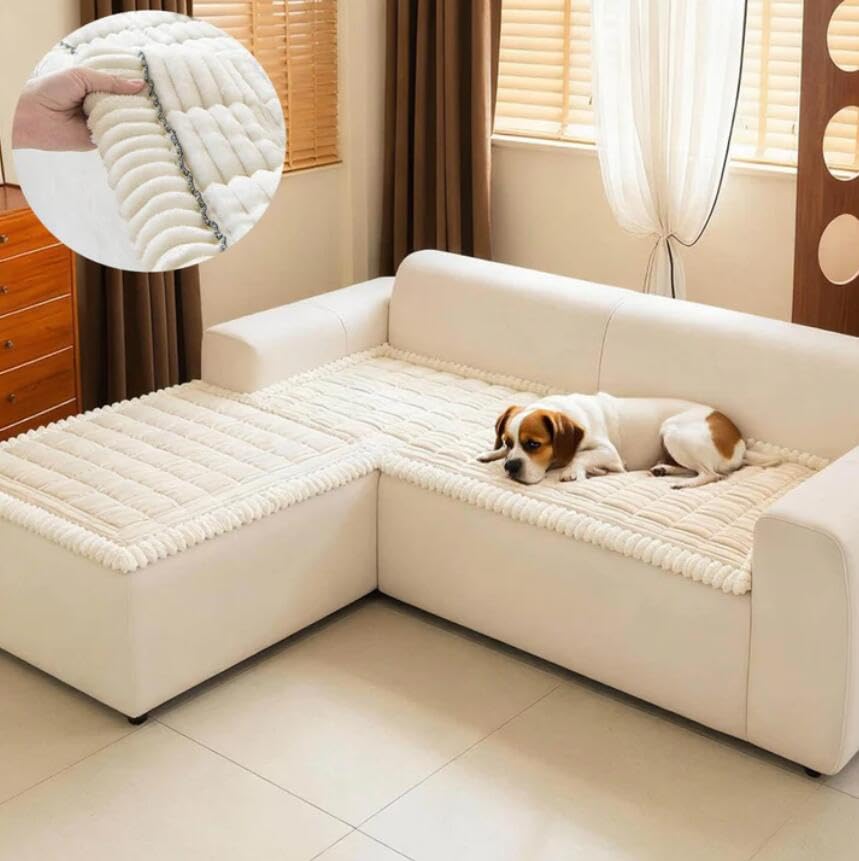 Pikowany przytulny pokrowiec na sofę, styl PawLounge, 80 x 210 cm, ciemnoszary, miękki i trwały materiał, idealny dla zwierząt domowych, łatwy do czyszczenia, idealny do ochrony domu lub kanapy
