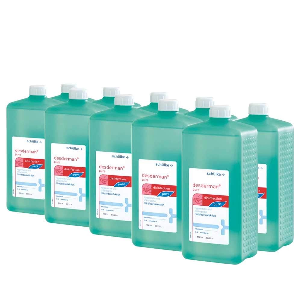 10x 1000 ml Eurofl. Schülke Desderman Händedesinfektionsmittel Desinfektionsmittel, farbstoff-/parfümfrei