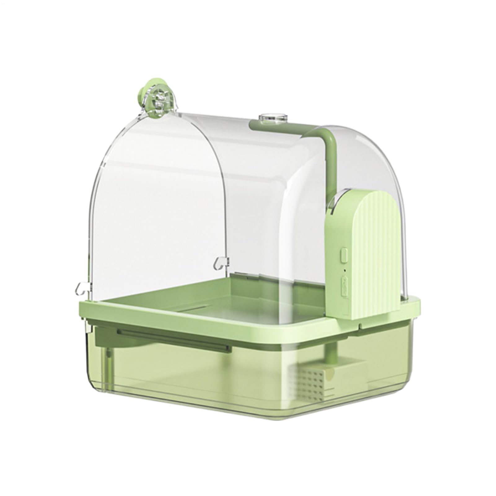 Bain pour Cage à Oiseaux Support de Automatique Résistant aux Morsures | Bain pour Oiseaux de Compagnie Pour Intérieur Extérieur Volière Exposition Bain Oiseaux Automatique Perchoir Anti-Morsure