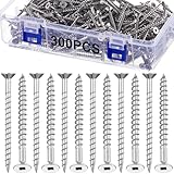 Blulu 300個 10 x 2-1/2インチデッキスクリュー ステンレス304ステンレススチールデッキ釘スクエアドライブタイプ、17ゲージウッドカッティングポイント隠しファスナーボルト腐食耐性 ウッドデッキフェンス用