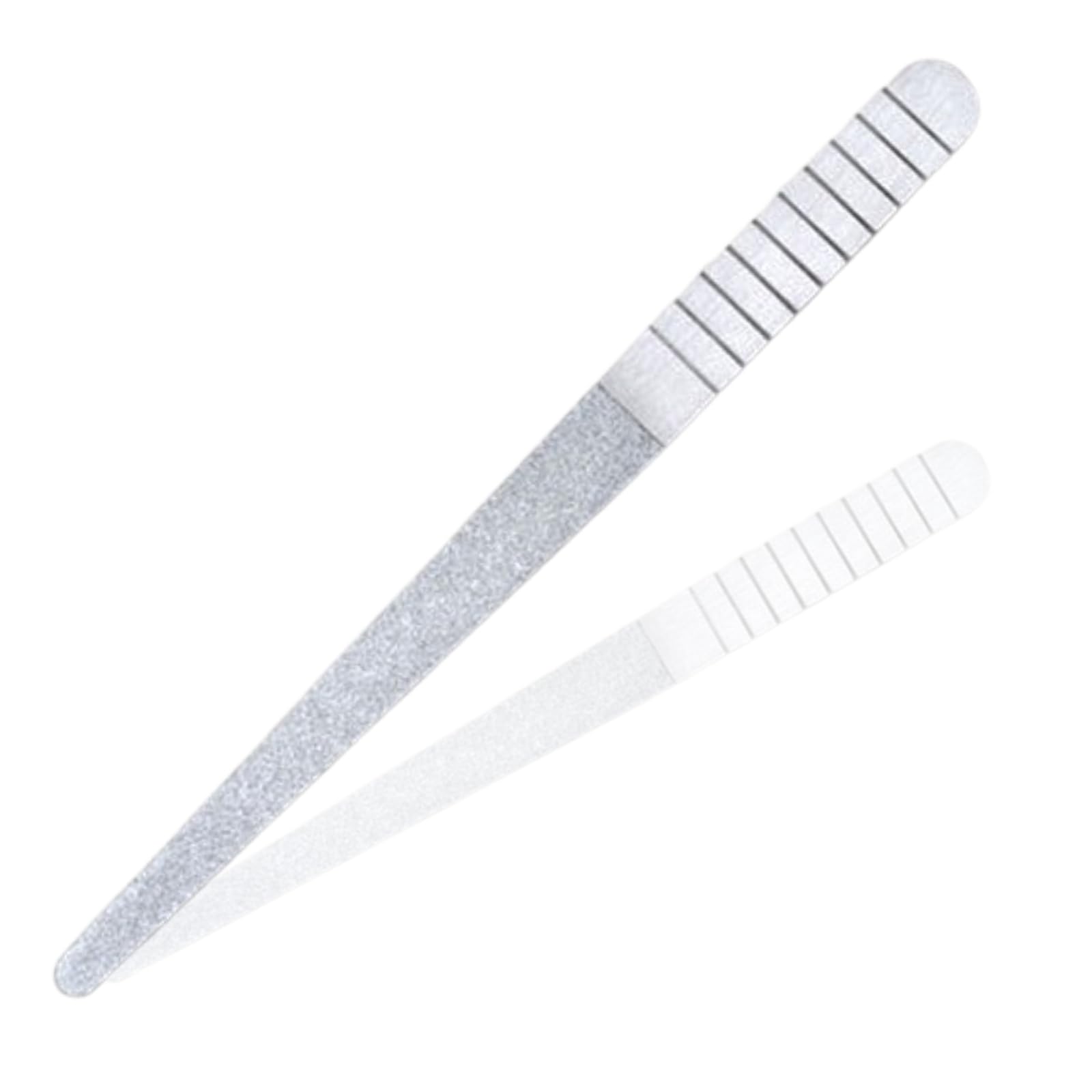 Hair Line Professional Stainless Steel Double Sided Fine and Coarse Nail Files for Fingernail, Toenail for Home Salon Travel n Nail Shop Use_Silver-image-44