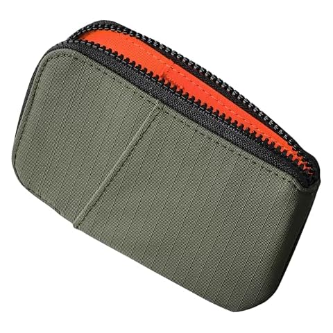 ALPAKA Zip Card Pouch - Use as Card Wallet and Coin Pouch - Holds 12-20 Cards and Cash-Made With Green Axoflux and RFID Blocking Material Cover