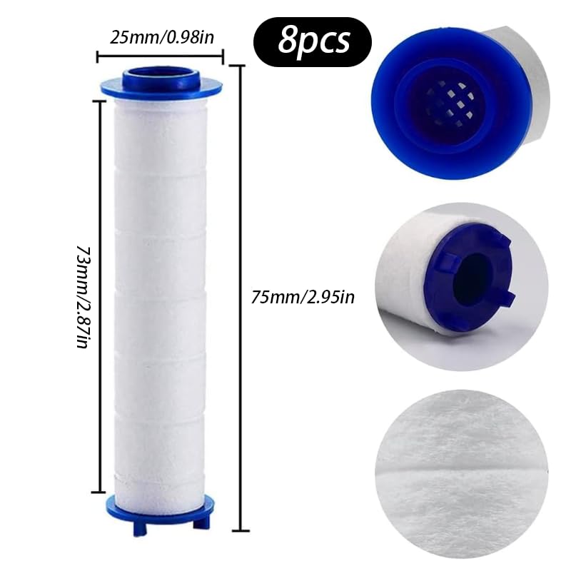 Filtri Doccia In Cotone PP - Set 8 Pezzi Per Purificare Acqua E Ridurre Calcare - Foto 7