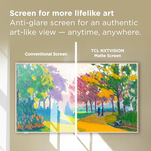 Image of TCL 65 Inch Class NXTVISION Series Picture Frame Canvas Art TV | 65A300W, 2024 Model | QLED 4K HDR Smart Google TV | 120HZ Dolby Atmos Audio | Voice Remote Alexa Google Apple Streaming Television