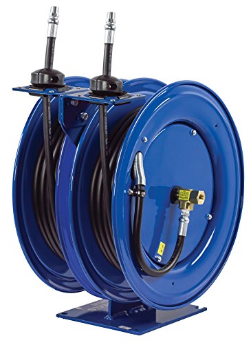 Exclusive Discount 60% Price Coxreels C-MP-335-335 Dual Purpose Spring Rewind Hose Reel for air/water/oil: 3/8" I.D., 35' hose each, 3000 PSI