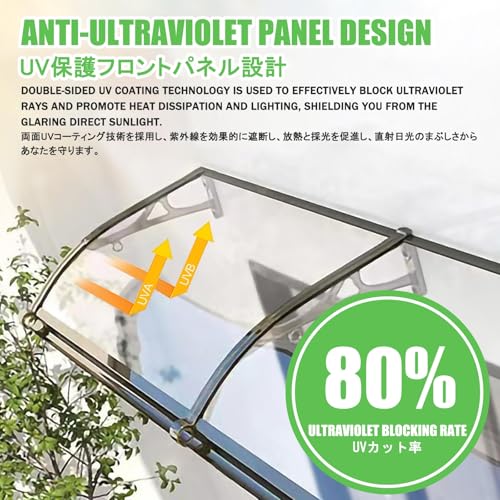 Auvent transparent pour porte extérieure : évitez les infiltrations au balcon - 7
