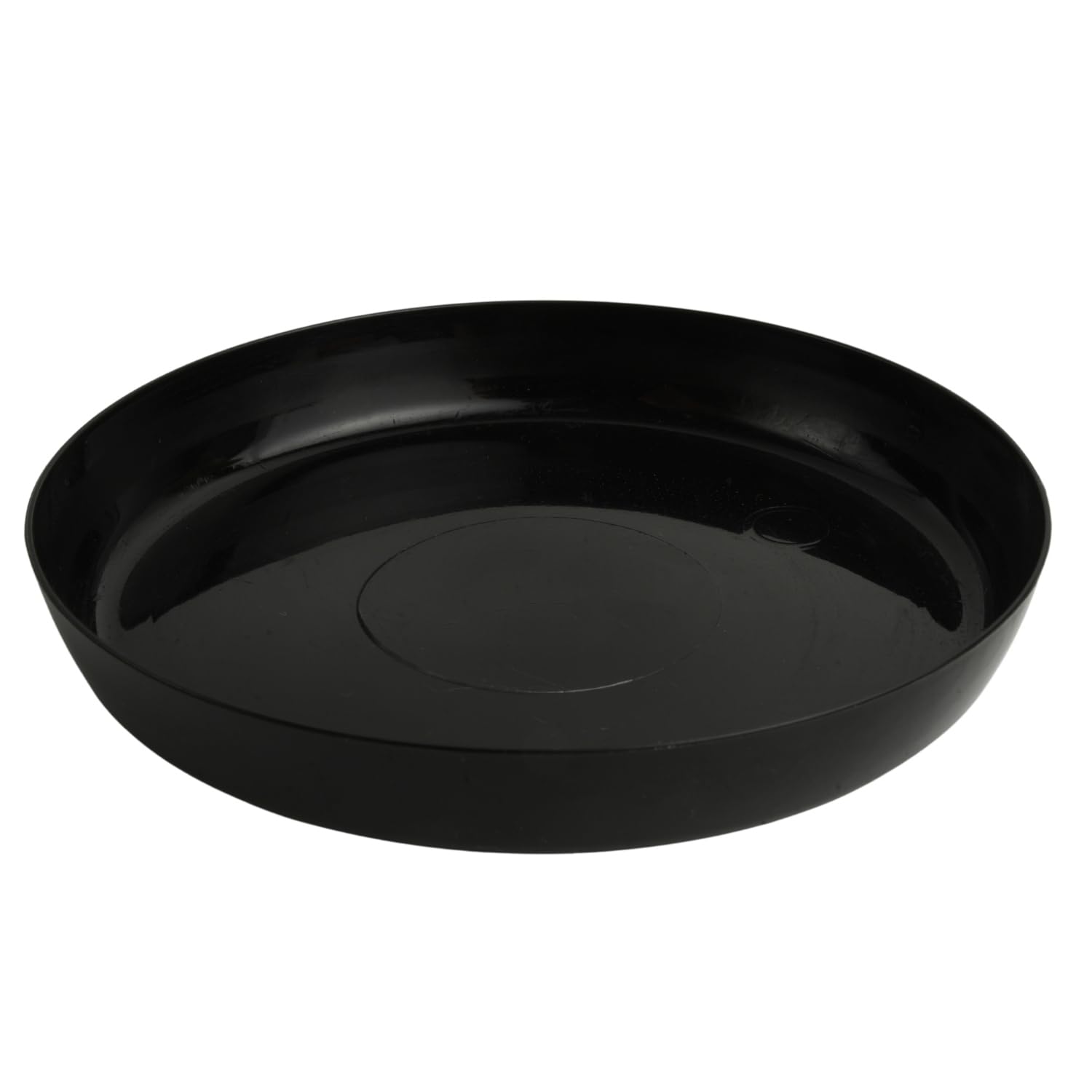 Premium Glossy Flower Pot Saucer – Water-Resistant Plant Trays to Protect Furniture & Floors – Multiple Sizes & Colors for Indoor & Outdoor Plants (Black, 17cm)