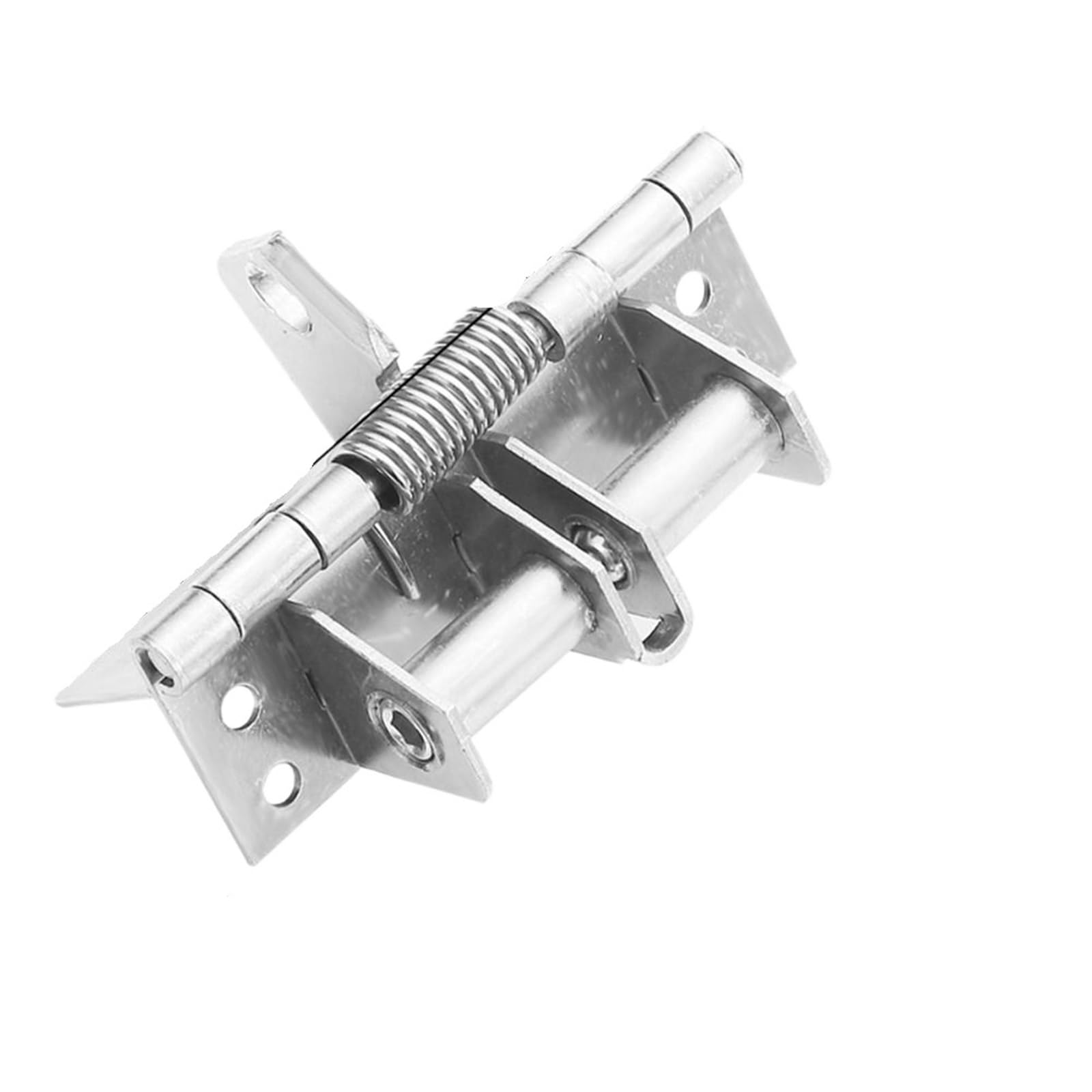 Flush Hinges Furniture 90 Degrees Multi-Function Positioning Hinge Automatic Closing Spring Self-aligning Supplies(White)