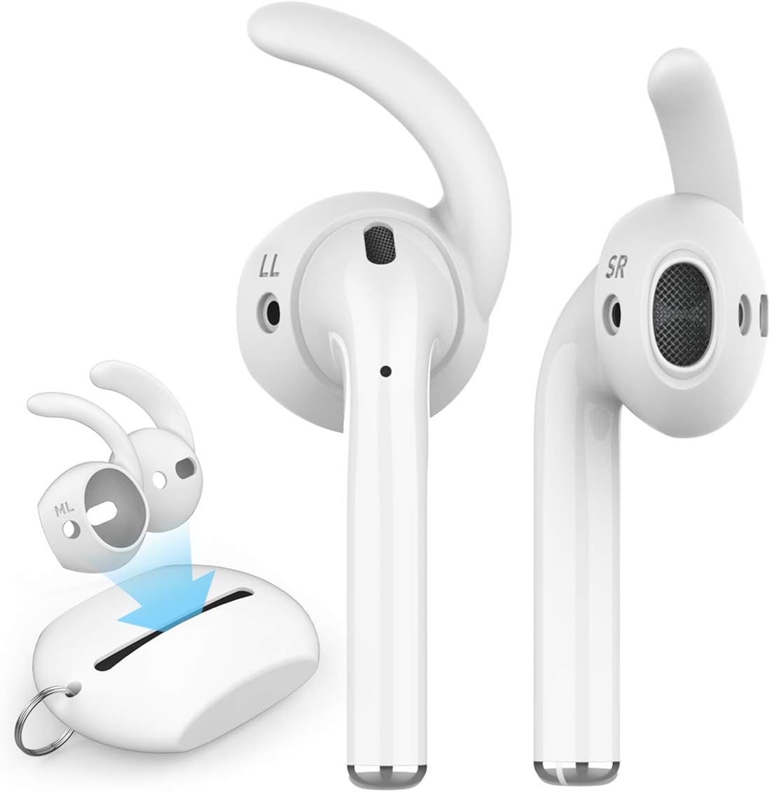 AhaStyle 3 Pairs Silicone EarPods Ear Hooks Cover Accessories Tips for