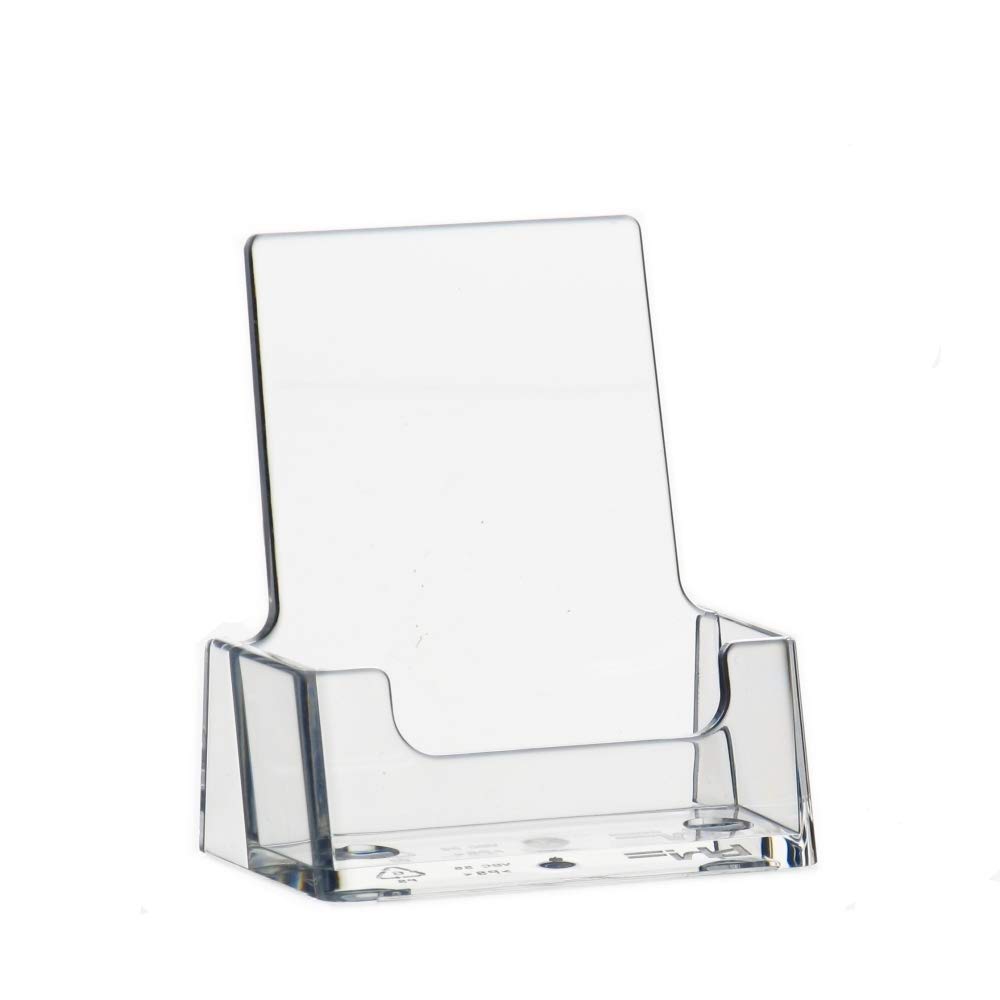 Taymar Pack of 10 Business Card Holders in Portrait Format, Transparent