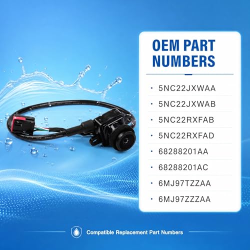 Image of No. 6MJ97ZZZAA Rear View Backup Reverse Parking Camera /Rear View Camera | Compatible with Ram ProMaster 1500 2500 3500 Fits 2014-2020 Park Assist Camera - Rear Replaces OEM Part Number# 6MJ97-ZZZAA