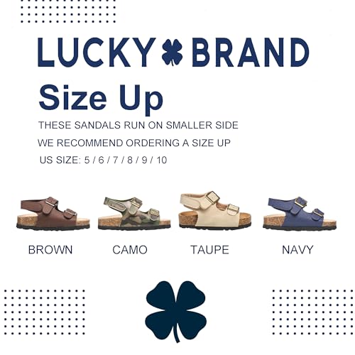 Lucky Brand Toddler Unisex Baby Boy Blanc Double Strap Casual Toddlers Sandals with Hook and Loop Closure (Toddlers)4