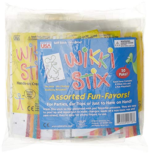WikkiStix Fun Paks Contains 50 Individual paks! Great for Parties Travel classrooms Award/incentives Restaurants Giving Made in the USA