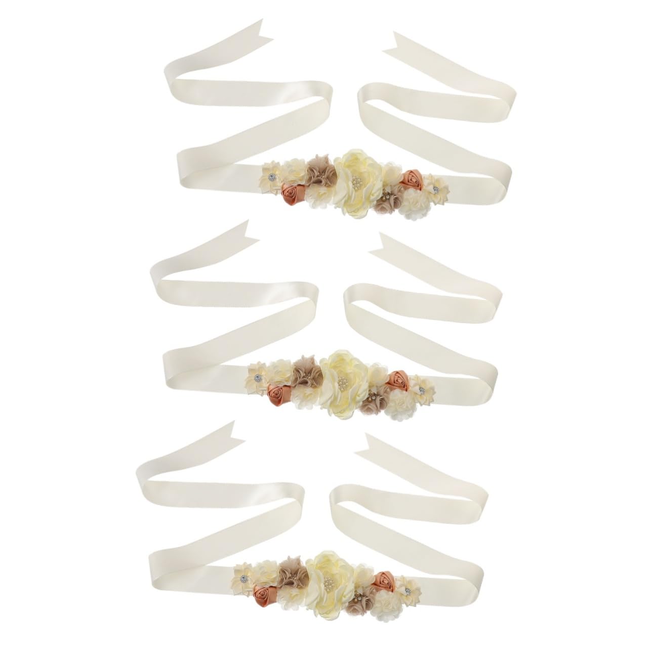 Ceinture décorative de grossesse aux fleurs de satin sélectionnées - 8
