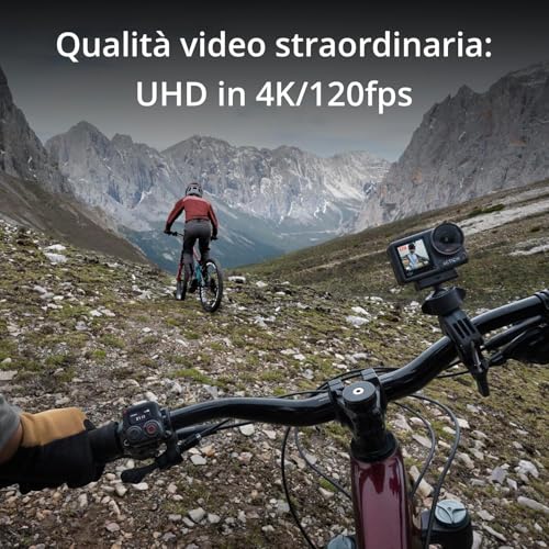 DJI Osmo Action 4 Combo Essenziale - Action cam impermeabile 4K/120fps con sensore 1/1.3”, macchina fotografica subacquea,incredibili immagini con scarsa illuminazione,prestazioni cromatiche a 10 bit - Immagine 4