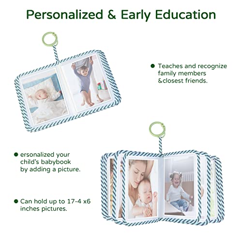 Boczif Baby Photo Album, Baby Memory Book Holds 4X6" Pictures, Soft Photo Cloth Book With Milestone Cards, Gift Set For Newborn Toddler & Kids #TOP1