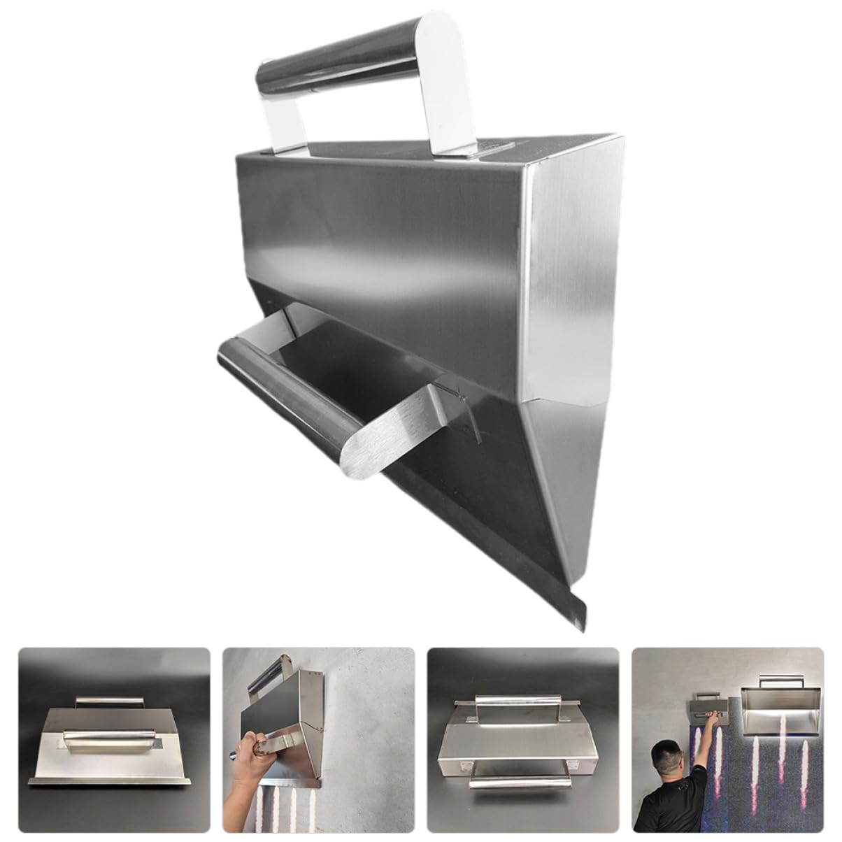 Truelle à Béton en Acier Inoxydable pour Plâtrage Mural, Outil de Finition Résistance aux Chocs, Gain de Temps pour Cloisons Sèches et Travaux de Finition Intérieure
