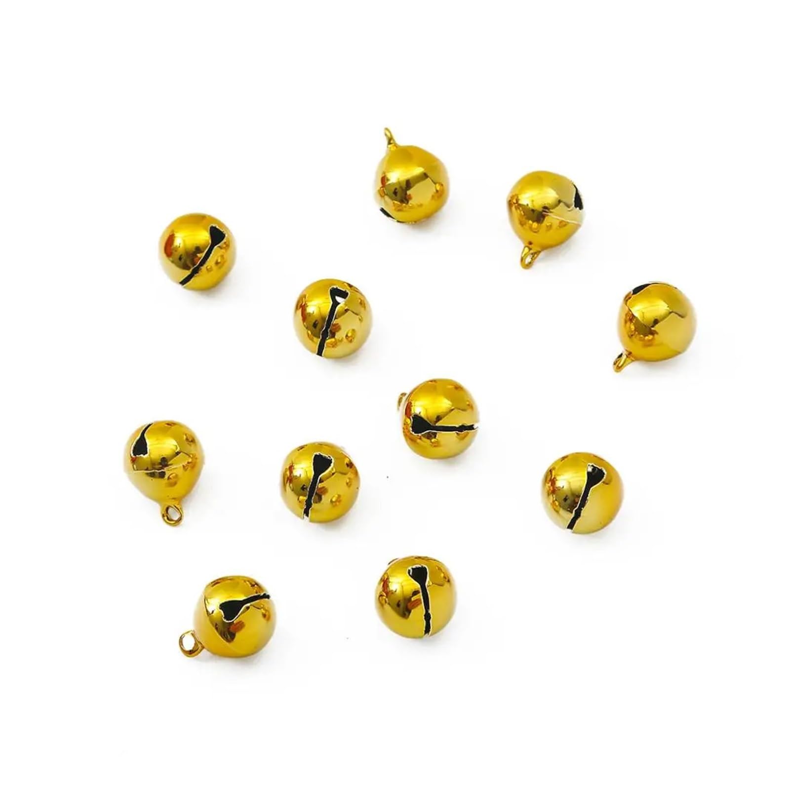 Christmas Bells 40pcs 14mm Iron Metal Beads Jingle Bells Christmas Decoration Pendants for Christmas Decor