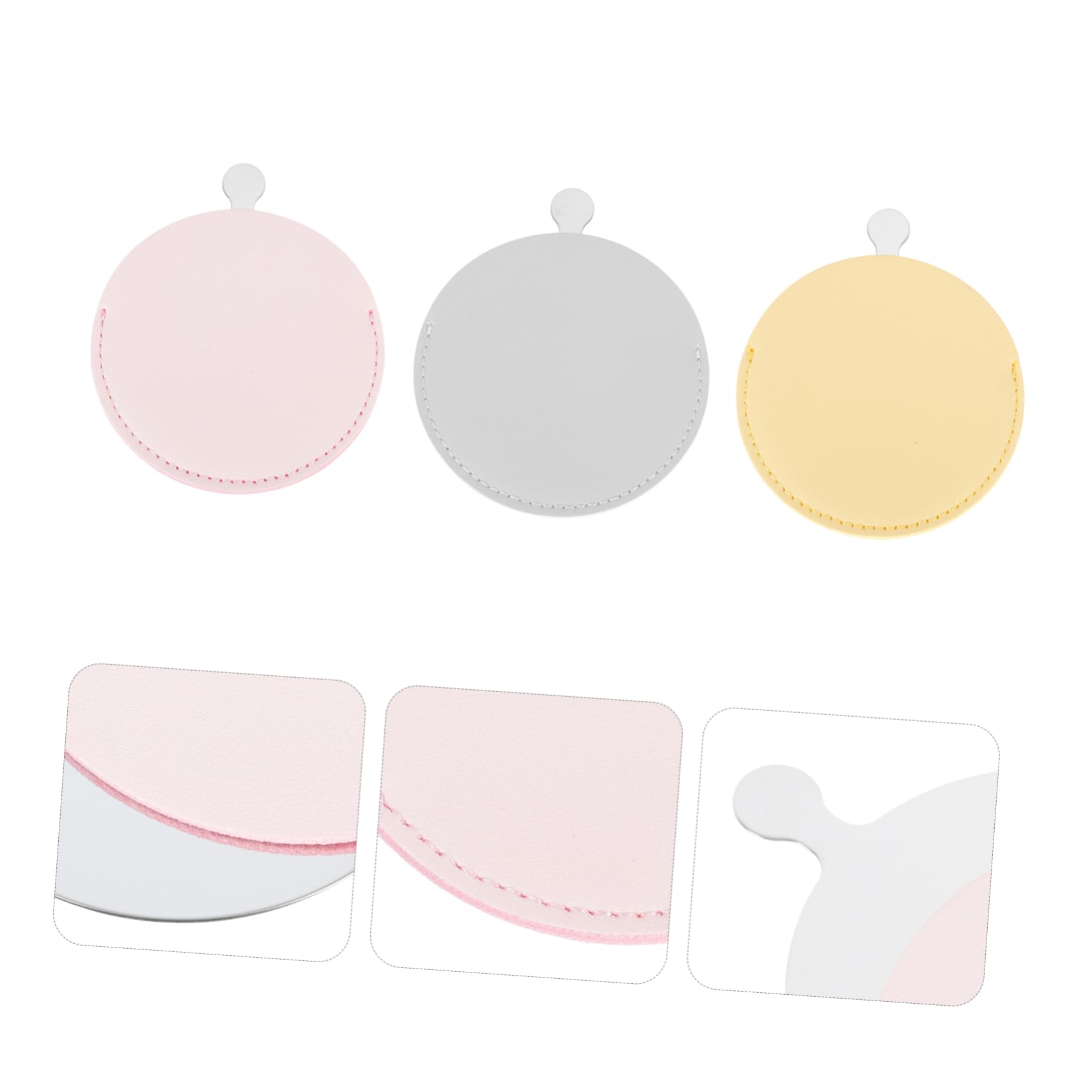 FRCOLOR 4 Set Di Specchietti Da Trucco Rotondi Essenziali Da Viaggio Compatti Per Donne Mini Specchietti Per Il Trucco 3 Pezzi*4