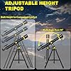 Telescope, Telescopes for Adults Astronomy Professional, 90mm Aperture 1000mm High Powered Telescope for Beginners & Kids with Precision Adjustment Vertisteel AZ Mount Tripod Phone Adapter