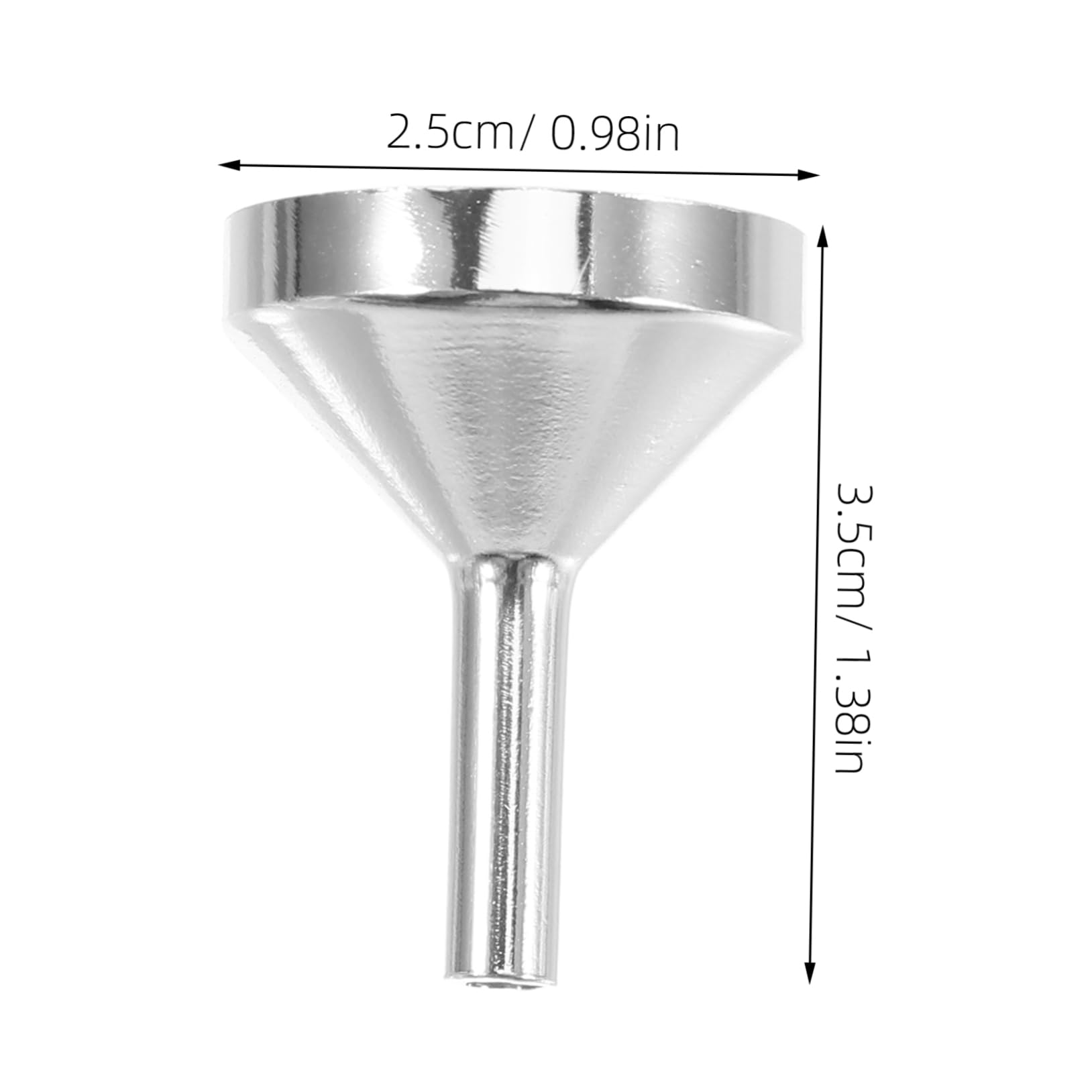 FRCOLOR 5 juegos de ventiladores de embudo de metal mini embudo para botellas herramientas de cuidado de la piel perfume, minit para llenar botellas pequeñas, de recarga para el