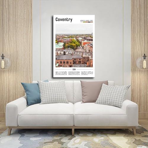 Coventry Angleterre décoration murale maison et tableau moderne 60 x 90 cm - 5