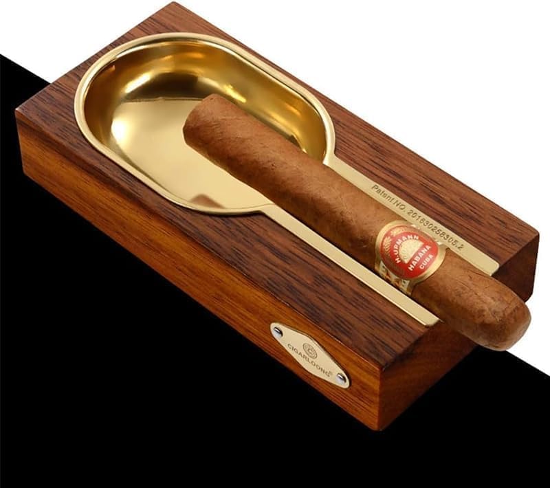 AOBOPO葉巻用灰皿は、ピアノ塗装が施され、まろやかな質感の杉の木をデザインに取り入れたステンレス鋼製で、煙を消火する機能を備えて