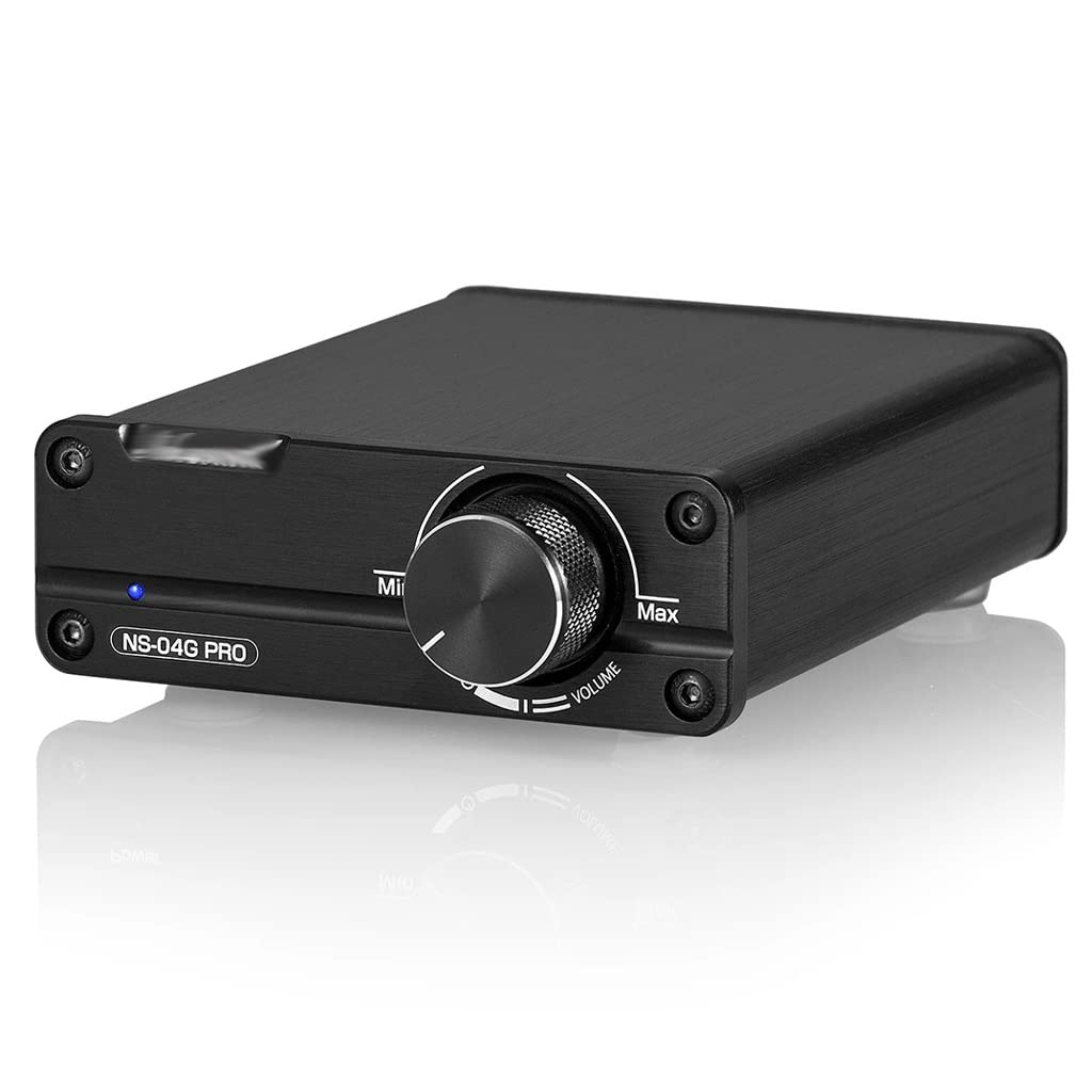 DLOETT Mini Amplificateur d'alimentation numérique HiFi Stéréo 2.0 Channel Classe D Amplificateur audio de bureau domestique 100W+100W