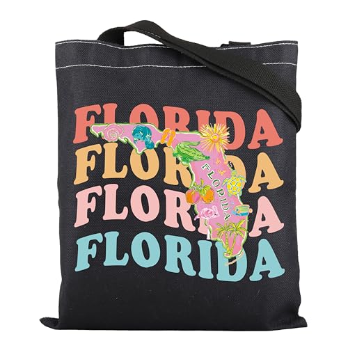 Image of ENSIANTH Florida State Map Tote - Vacation Gift, Tourism Shoulder Bag
