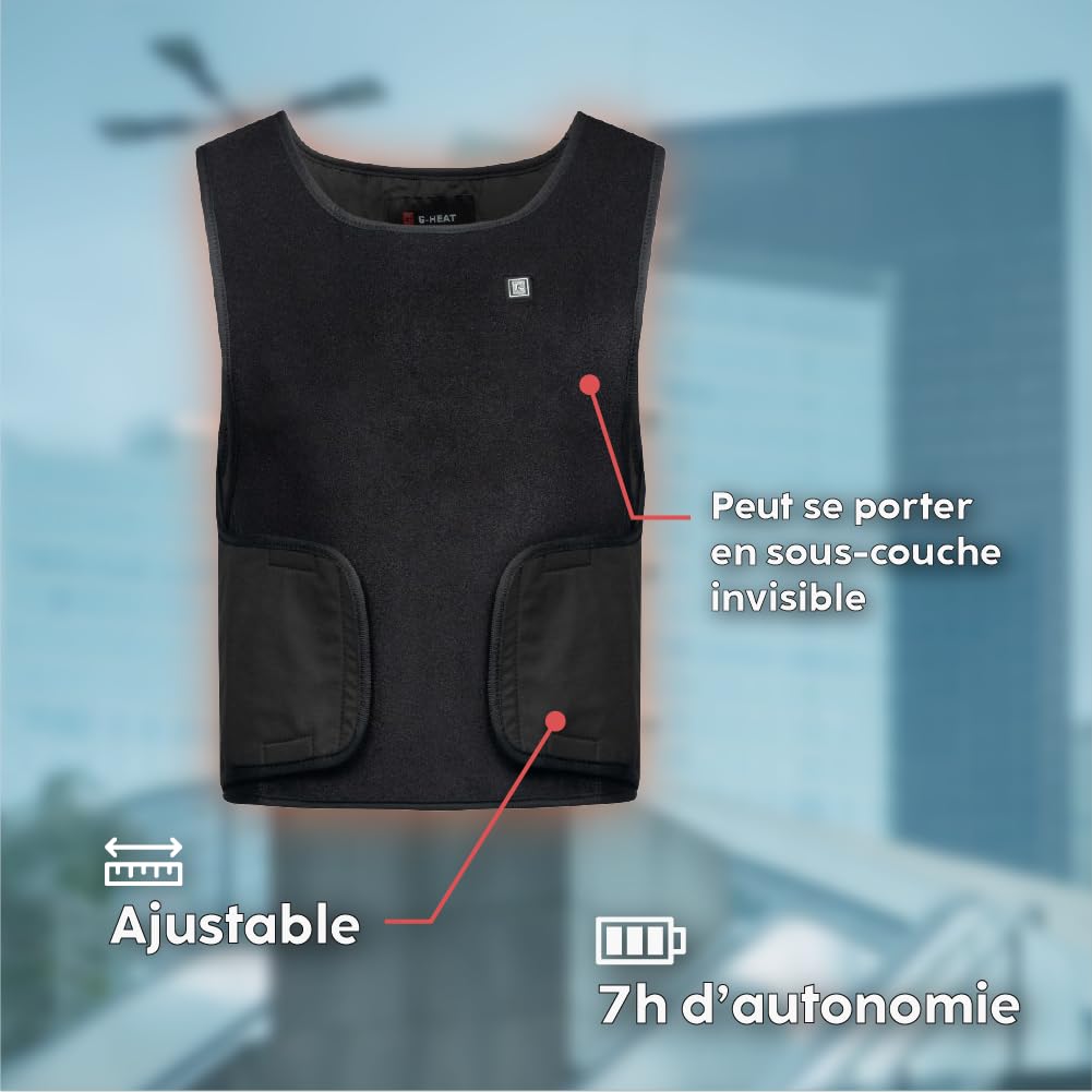 G-HEAT - Gilet riscaldante WARM ATTIVE Misto Senza Maniche Ultra-Sottile Regolabile |