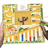 Alzheimers Products for Elderly, Memory Care Dementia Activities for Seniors, Magnetic Color & Number Puzzles for Parkinson Patients, Easy Sorting Matching Game Cognitive Maze Board Gadgets Gifts