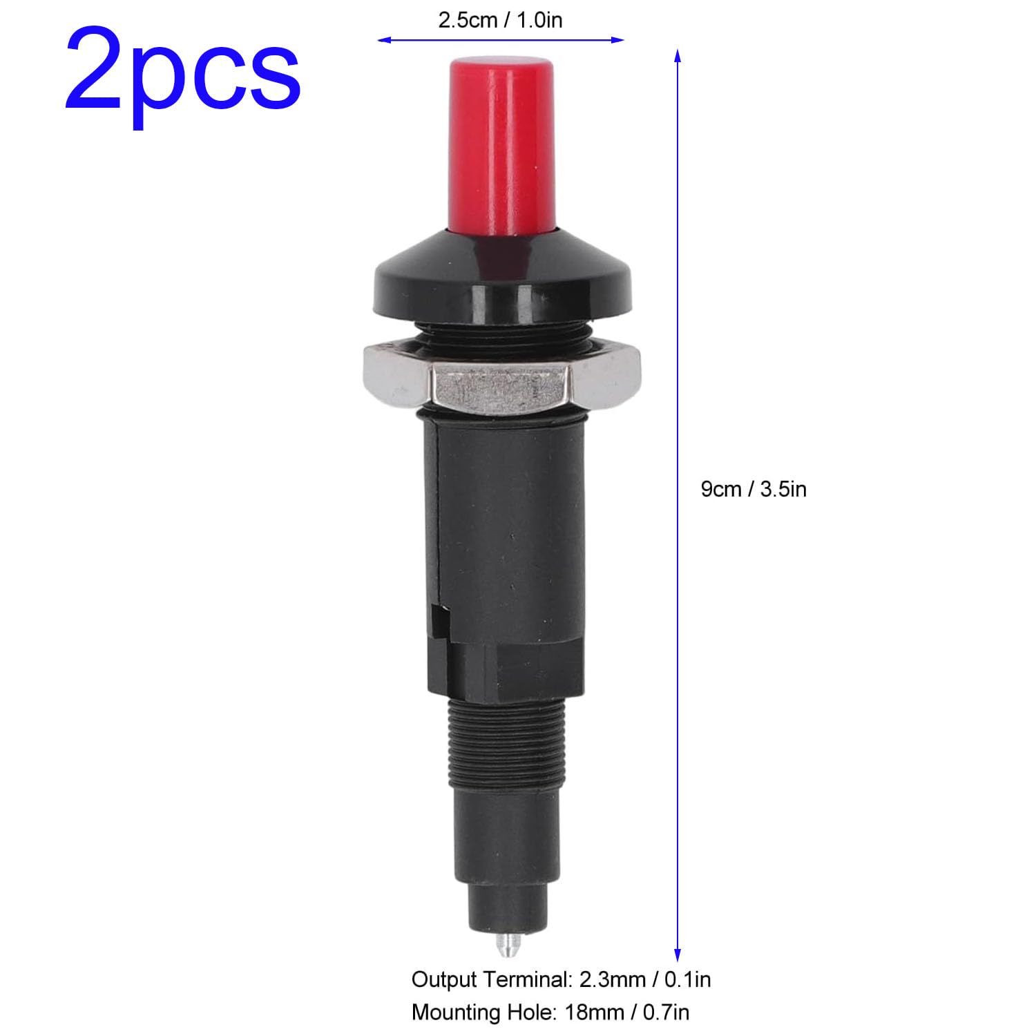 Kit 2 Accenditori Piezoelettrici A Scintilla Per Propano – 1 Uscita/2 Uscite, Con Ago E Cavo 1 M, Per Fornelli, Stufe E Barbecue