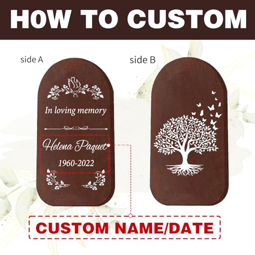 Image of ASTARIN Personalized Wind Chimes for Loss of Loved One, Customized Memorial Windchime, Sympathy Gifts for Loss of Loved Dad Mom Son, Outdoor Deep Tone Wind Chime Condolences Funeral