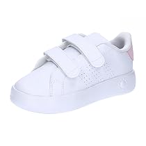 adidas Advantage Shoes Kids, Scarpe da Tennis Unisex – Bimbi 0-24, Cloud White Cloud White Clear Pink, 23.5 EU