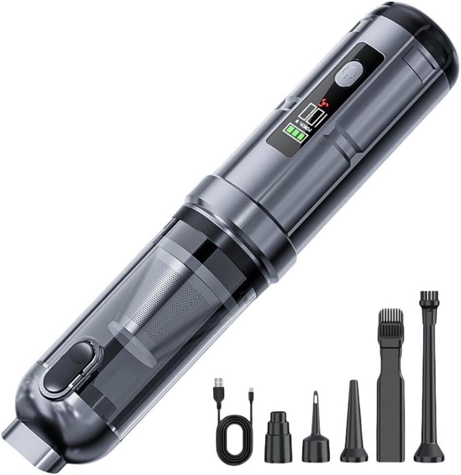 ハンドヘルド車掃除機 15000PA ブラシレスモーター付きポータブルコードレス圧縮空気ダスター自動車ホームオフィスペットと互換性(