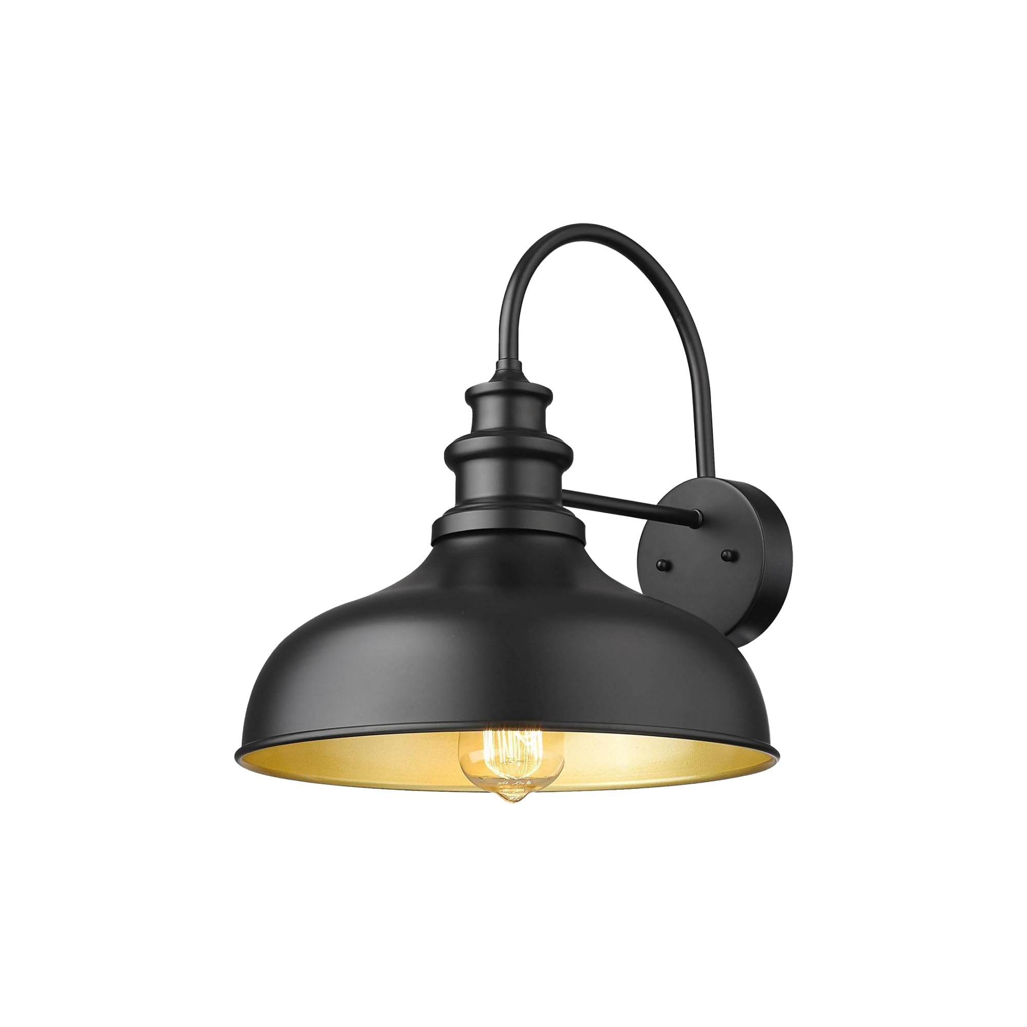 Exterior Farmhouse Barn Light Fixtures, Vintage Black Wall Sconces, E26 Socket Outdoor Wall Mount Lighting Fixture,Anti-Rust Water Resistant Exterior
