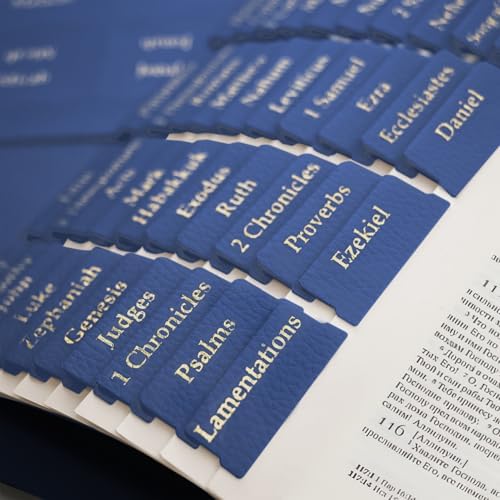 Amazon.com : Blue Leather Bible Tabs, Laminated Bible Tabs for Women ...
