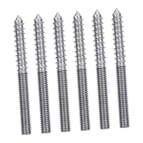 DOITOOL 304 Stainless Steel Double Headed Hexagon Bolts *60 Thread Self-Tapping Screws Neat Finishing for Machinery