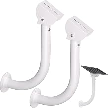 Universal 2 Pack Solar Panel Wall Mount Bracket - 30cm L-Shape Mount with Adjustable Arm & Tilt Head, Compatible with Ring, Blink, Arlo, Eufy, Wyze, Reolink and Other Solar Panels