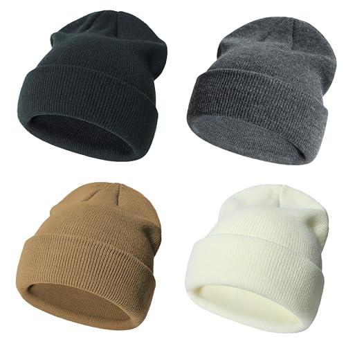 Image of Urban Virgin Toddler Winter Hat Baby Beanie Kids Beanies Boys Hats Knit Winter Caps Soft Infant Girls 4 Packs