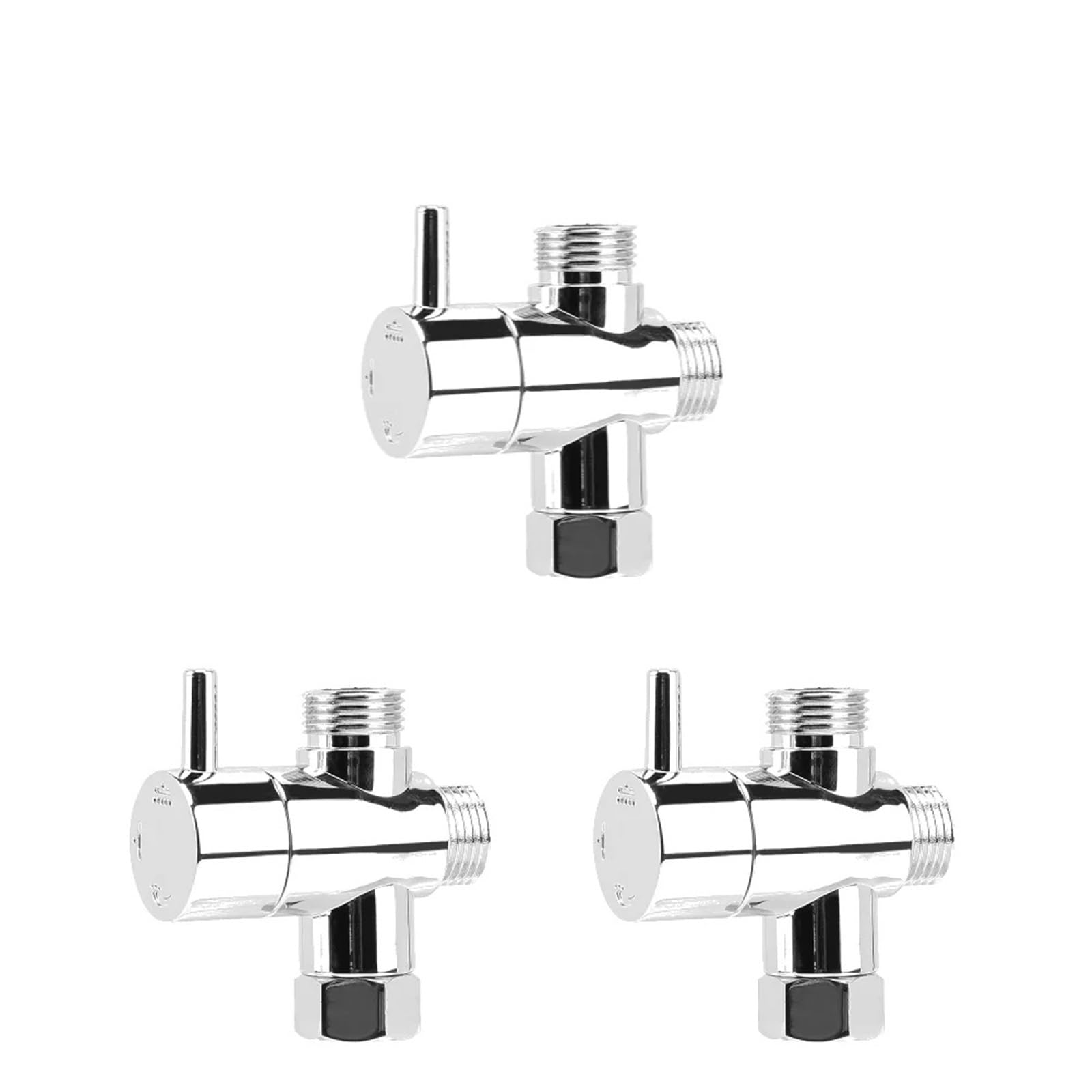 Lqrctry 3Pcs Abs 3-Way Shower Diverter