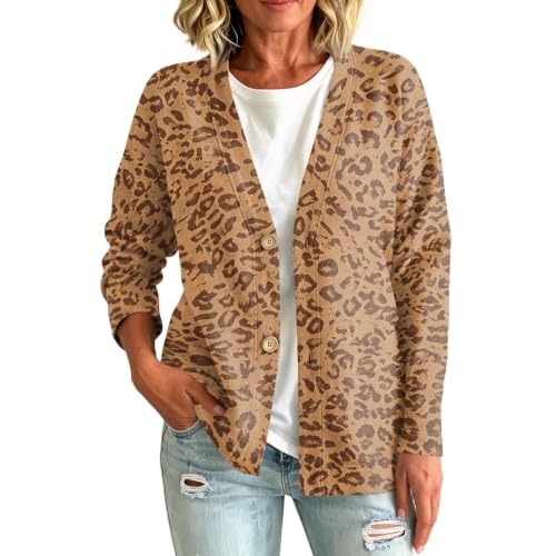 Oversized Crewneck Sweatshirt Women Y2K Leopard Print Patchwork Sweatshirt - image 4