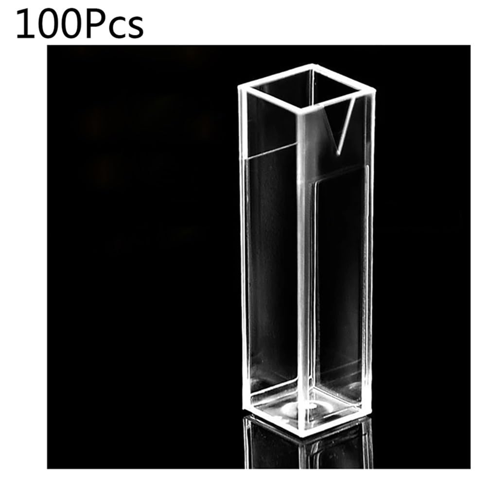 100 pezzi/lotto monouso 4,5 ml/1,5 ml colorante in plastica 4,5 ml/1,5 ml 10 mm fluorometro in plastica 6 tipi diversi(125)