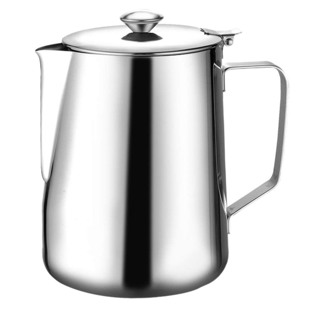Luxshiny 20 oz Milk Frothing Pitcher, Stainless Steel 600ml Milk Can Coffee Frothing Cup Milk Jug Coffee Cup Used to Make Cappuccino Latte