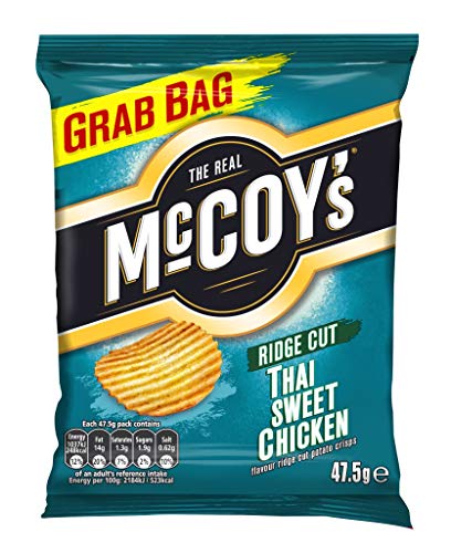 McCoy's Thai Sweet Chicken Crisps 47.5g Grab Bag, Case of 36
