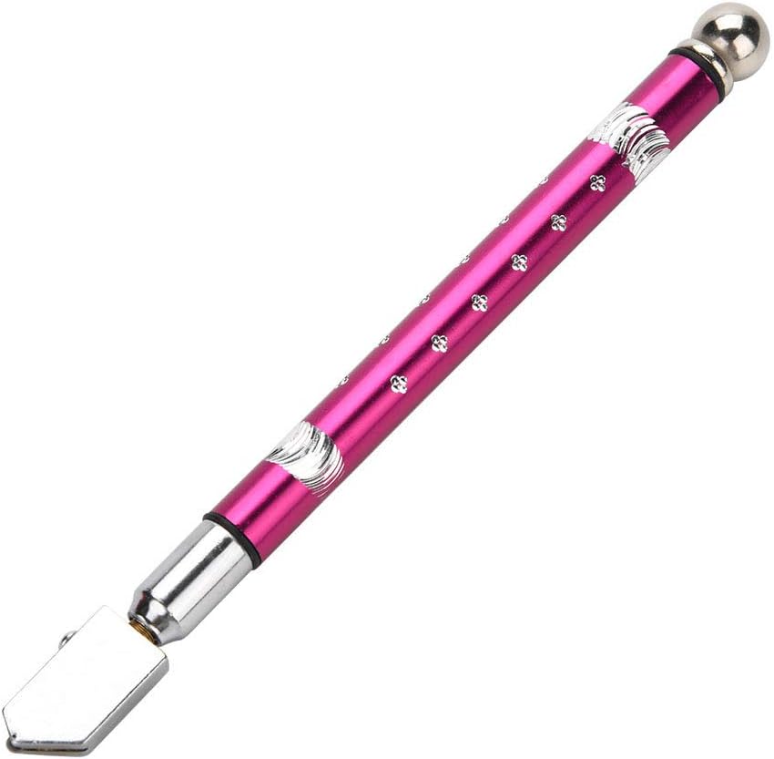 Ymiko Tool Cutter Wheel Portable Handheld Wheel Type Glass Cutter with Nonslip Handle for Perfect Cuts on 3~15mm Glass - Lightweight and Ergonomic Design (Purple)