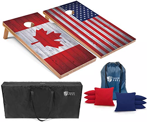 Tailgating pros regulation flag cornhole board sets inc…