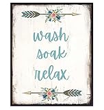 Boho Bathroom Decor - Shabby Chic Bathroom Decor - Farmhouse Bathroom Decorations - Bathroom Wall...